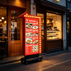 Mobile Marquee Arrow Light Box | Double‑Sided Soft‑Fabric Signage With Running Bulb Effect,MY SHOP,Mobile Marquee Arrow Light Box | Double‑Sided Soft‑Fabric Signage With Running Bulb Effect