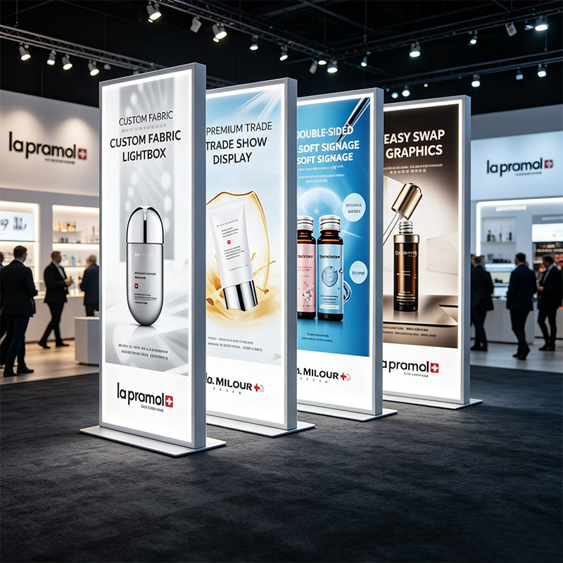 Floor‑Standing Double‑Sided SEG Fabric Lightbox, Freestanding Illuminated Backlit Sign for Trade Show & Retail Store,MY SHOP,Floor‑Standing Double‑Sided SEG Fabric Lightbox, Freestanding Illuminated Backlit Sign for Trade Show & Retail Store