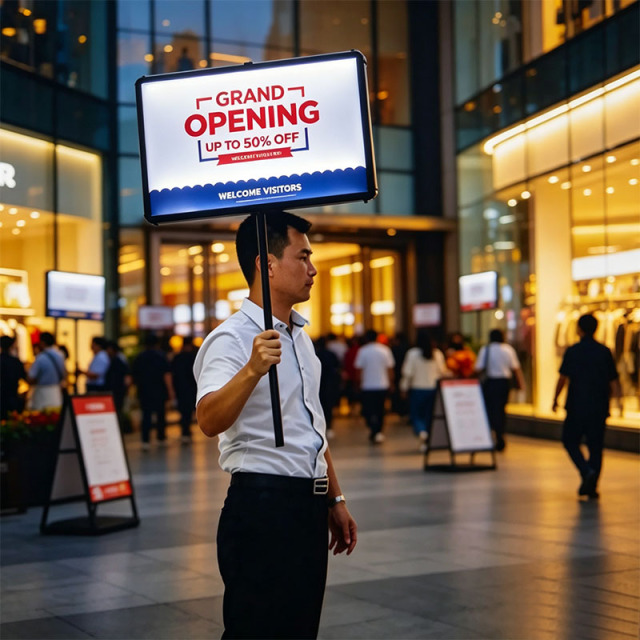 Hand‑Held Rechargeable Promotional Light Box | Portable Battery‑Powered Street & Exhibition Sign,MY SHOP,Hand‑Held Rechargeable Promotional Light Box | Portable Battery‑Powered Street & Exhibition Sign