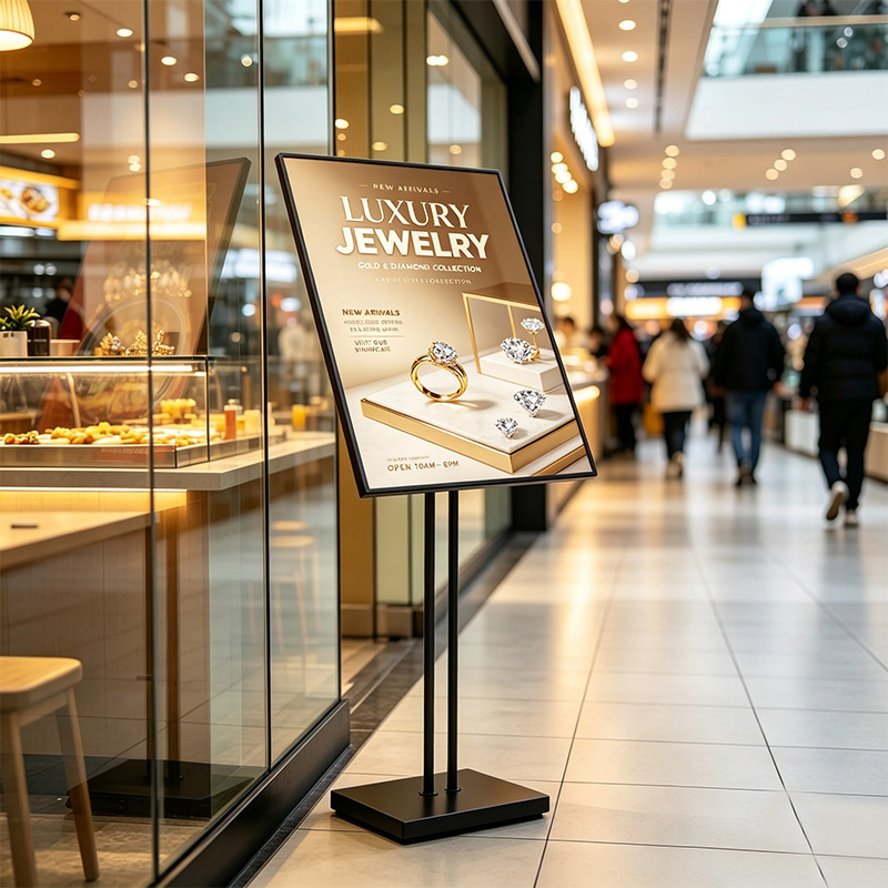 Adjustable‑Height Tilt Freestanding Pull‑Slide Poster Lightbox, Tempered Glass Stand Lightbox With Battery Option For Retail Store Promotion,MY SHOP,Adjustable‑Height Tilt Freestanding Pull‑Slide Poster Lightbox, Tempered Glass Stand Lightbox With Battery Option For Retail Store Promotion