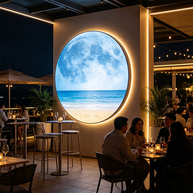 Round Custom‑Print Atmosphere Light Box | Custom Themed LED Mood Lighting Installation,MY SHOP,Round Custom‑Print Atmosphere Light Box | Custom Themed LED Mood Lighting Installation