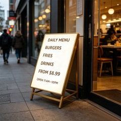Freestanding Tilt‑Angle LED Menu Lightbox, Removable Stand Custom Illuminated Restaurant Menu Display for Store Entrance,MY SHOP,Freestanding Tilt‑Angle LED Menu Lightbox, Removable Stand Custom Illuminated Restaurant Menu Display for Store Entrance