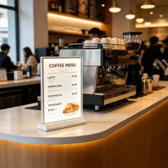 Mold‑Formed Double‑Sided Countertop LED Lightbox, Rechargeable Optional Battery‑Powered Table Menu Sign | ADE Lightbox,MY SHOP,Mold‑Formed Double‑Sided Countertop LED Lightbox, Rechargeable Optional Battery‑Powered Table Menu Sign | ADE Lightbox