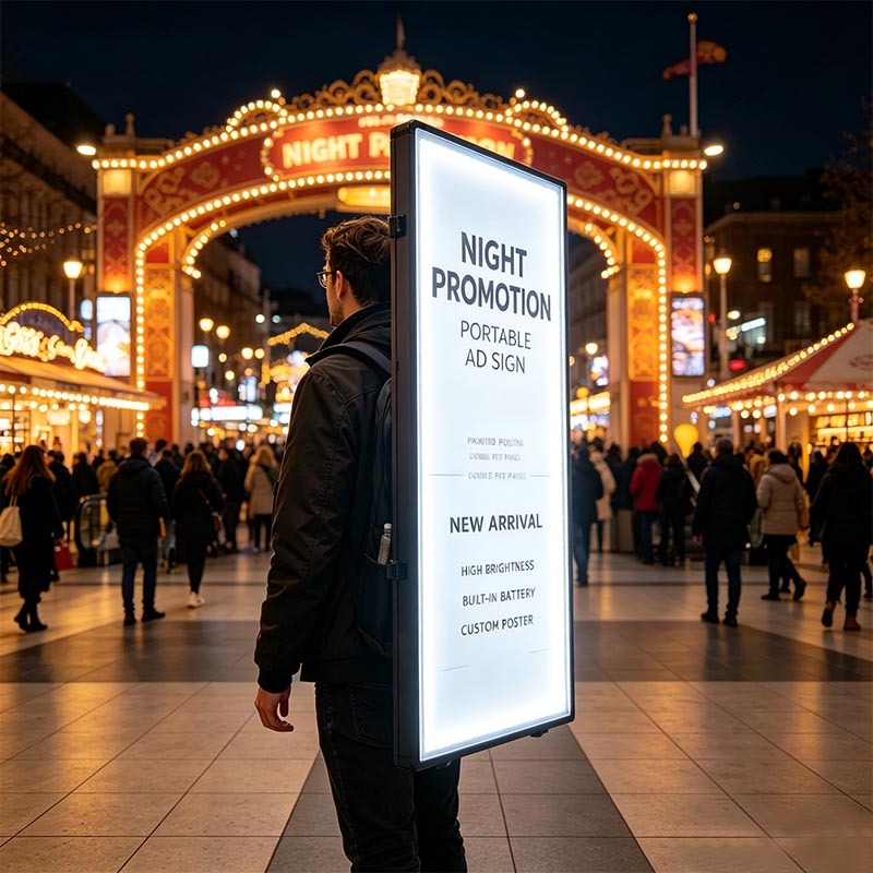 Rechargeable Backpack LED Advertising Light Box | Portable Walking Promo Sign | ADE Lightbox,MY SHOP,Rechargeable Backpack LED Advertising Light Box | Portable Walking Promo Sign | ADE Lightbox