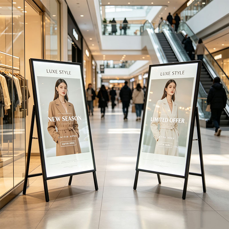 Tempered Glass A‑Frame Light Box 60×90cm | Plug‑in & Battery Powered | ADE Lightbox,MY SHOP,Tempered Glass A‑Frame Light Box 60×90cm | Plug‑in & Battery Powered | ADE Lightbox