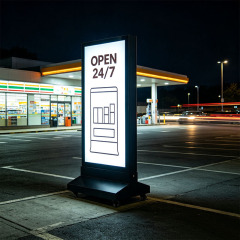 Dual Power Rechargeable Movable Floor Standing Light Box | ADE Light Box, Customizable Sheet Metal Advertising Sign With Wheels,MY SHOP,Dual Power Rechargeable Movable Floor Standing Light Box | ADE Light Box, Customizable Sheet Metal Advertising Sign With Wheels