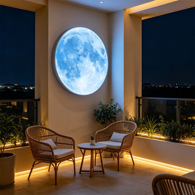 Round Custom‑Print Atmosphere Light Box | Custom Themed LED Mood Lighting Installation,MY SHOP,Round Custom‑Print Atmosphere Light Box | Custom Themed LED Mood Lighting Installation