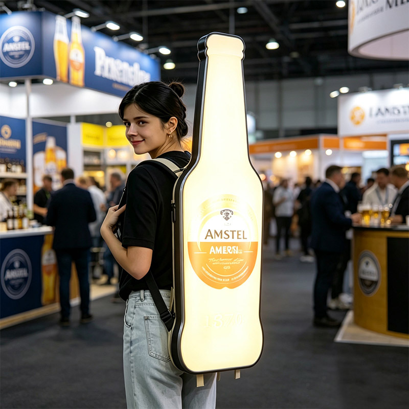 Custom Shaped Backpack LED Lightbox, Rechargeable Walking Human‑Backed Advertising Sign for Trade Show, Beer Festival & Street Promotion,MY SHOP,Custom Shaped Backpack LED Lightbox, Rechargeable Walking Human‑Backed Advertising Sign for Trade Show, Beer Festival & Street Promotion