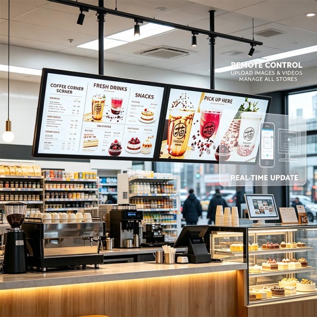 Hanging Digital Menu Board System | Remote Multi‑Store Management | ADE Lightbox,MY SHOP,Hanging Digital Menu Board System | Remote Multi‑Store Management | ADE Lightbox