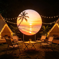Round Custom‑Print Atmosphere Light Box | Custom Themed LED Mood Lighting Installation,MY SHOP,Round Custom‑Print Atmosphere Light Box | Custom Themed LED Mood Lighting Installation