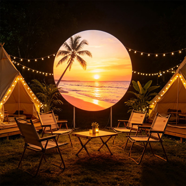 Round Custom‑Print Atmosphere Light Box | Custom Themed LED Mood Lighting Installation,MY SHOP,Round Custom‑Print Atmosphere Light Box | Custom Themed LED Mood Lighting Installation