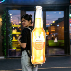 Custom Shaped Backpack LED Lightbox, Rechargeable Walking Human‑Backed Advertising Sign for Trade Show, Beer Festival & Street Promotion,MY SHOP,Custom Shaped Backpack LED Lightbox, Rechargeable Walking Human‑Backed Advertising Sign for Trade Show, Beer Festival & Street Promotion