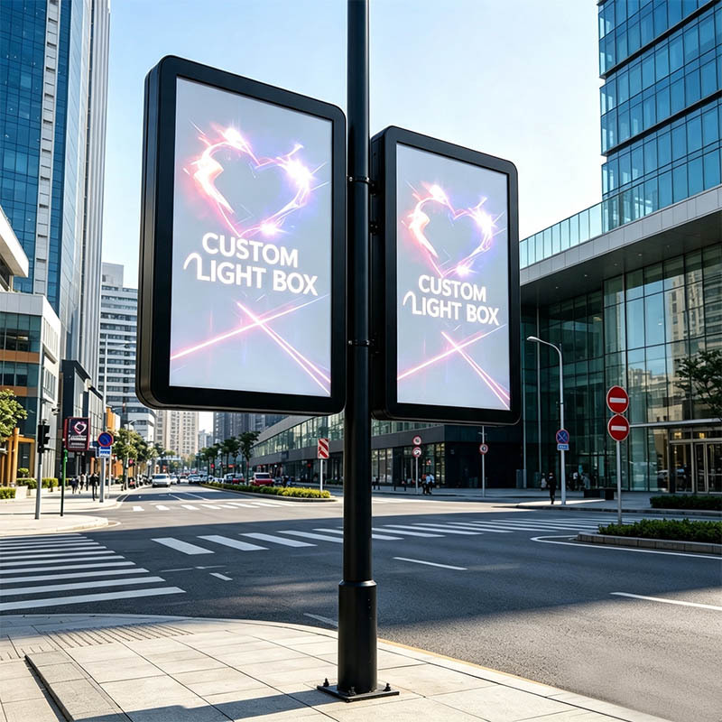 Custom Sheet Metal Pole Mounted Light Box | ADE Light Box, Stainless Steel & Iron Custom Street Advertising Sign with Replaceable Posters,MY SHOP,Custom Sheet Metal Pole Mounted Light Box | ADE Light Box, Stainless Steel & Iron Custom Street Advertising Sign with Replaceable Posters