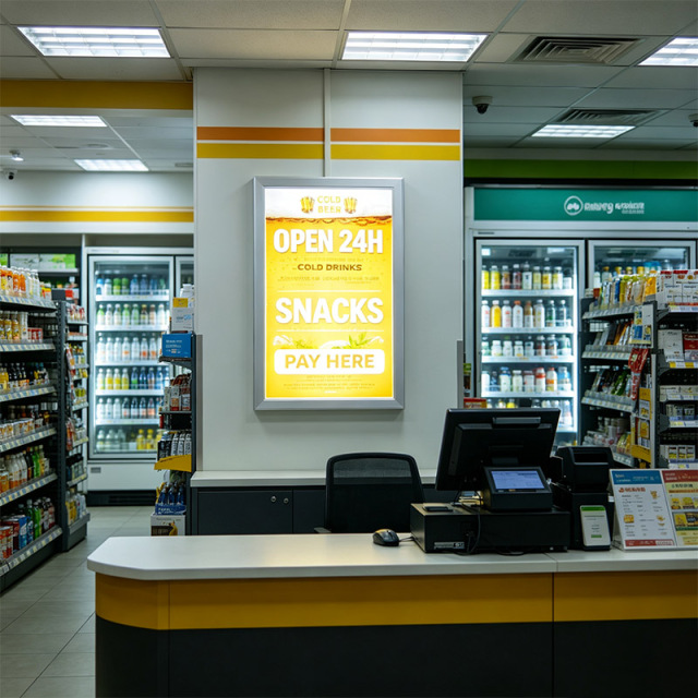 4‑Side Opening Ultra‑Slim Aluminum Light Box 28mm Depth | PET Cover Light Guide Panel Sign | ADE Lightbox,MY SHOP,4‑Side Opening Ultra‑Slim Aluminum Light Box 28mm Depth | PET Cover Light Guide Panel Sign | ADE Lightbox