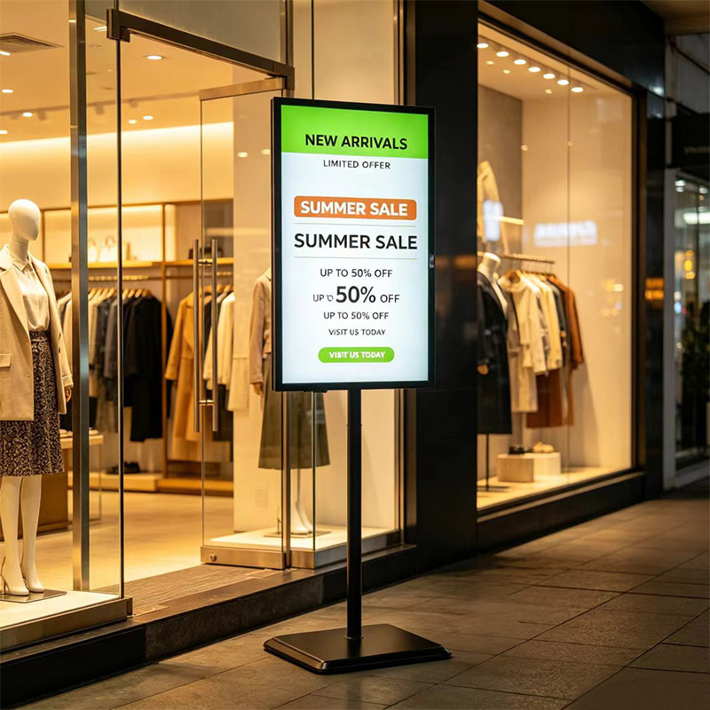 Floor‑Stand Single‑Pole Smart Digital Signage | Multi‑Device Cloud Remote Management Display,MY SHOP,Floor‑Stand Single‑Pole Smart Digital Signage | Multi‑Device Cloud Remote Management Display
