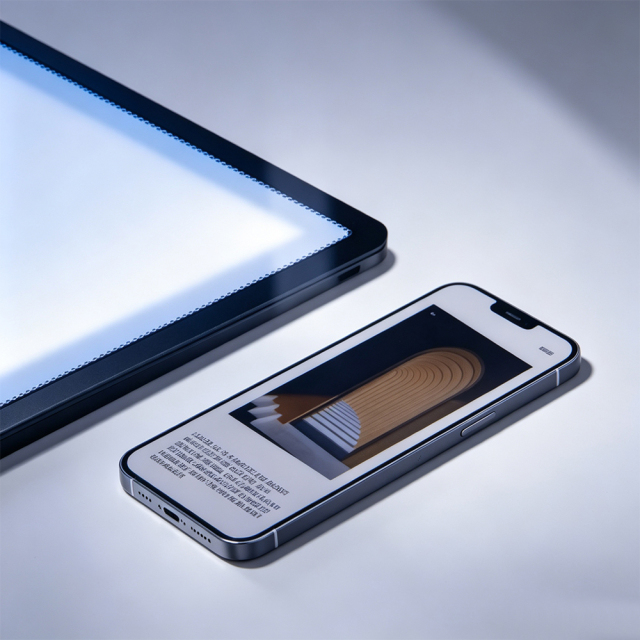 ultra thin led menu light box thickness compare with smartphone 