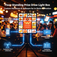 Floor-Standing Prize Draw Light Box
 Custom floor standing digital lightbox, integrated cloud control system for retail promotion 