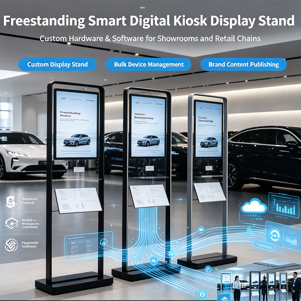  Freestanding smart digital kiosk display board
 Freestanding smart digital kiosk, sheet metal enclosure customization