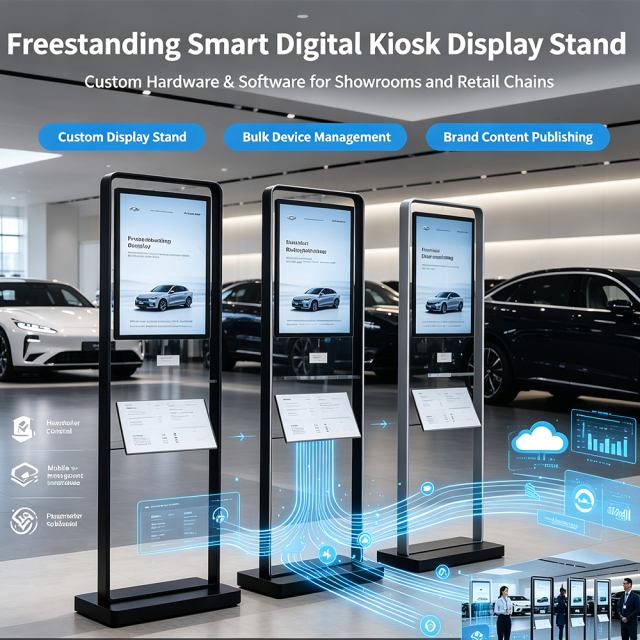  Freestanding smart digital kiosk display board
 Freestanding smart digital kiosk, sheet metal enclosure customization