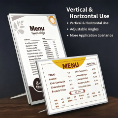 Vertical & horizontal desktop LED illuminated menu sign A3 A4 sizes