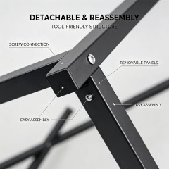 Detachable & reassemble structure for freestanding LED menu board