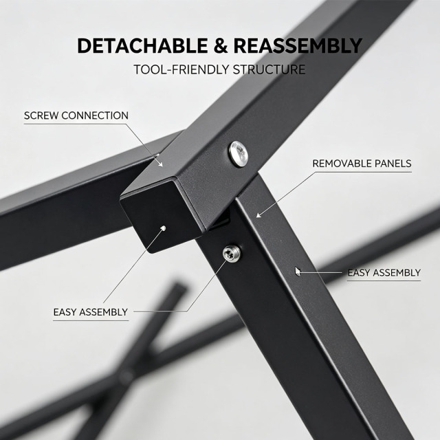 Detachable & reassemble structure for freestanding LED menu board
