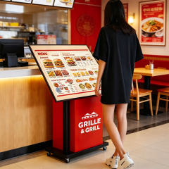 Slant Top Mobile LED Menu Board,Adelightbox,Slant Top Mobile LED Menu Board | Restaurant Storefront Sign