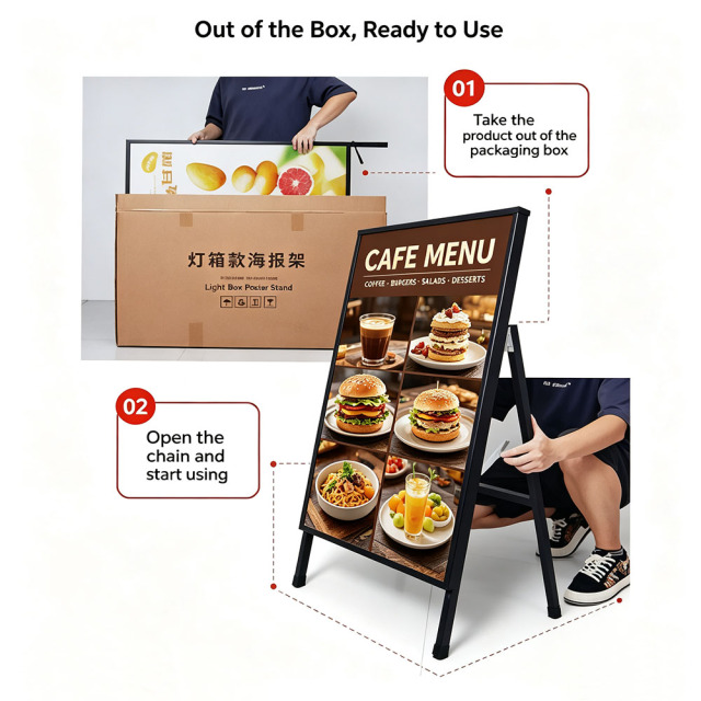 A-Frame LED Menu Board,Adelightbox,A-Frame LED Menu Board | Foldable Rechargeable Menu Sign