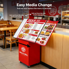 Slant Top Mobile LED Menu Board,Adelightbox,Slant Top Mobile LED Menu Board | Restaurant Storefront Sign