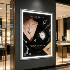 20mm depth ultra thin light box for jewelry store wall display