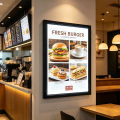 28mm depth ultra thin light box for fashion retail corridor wall display