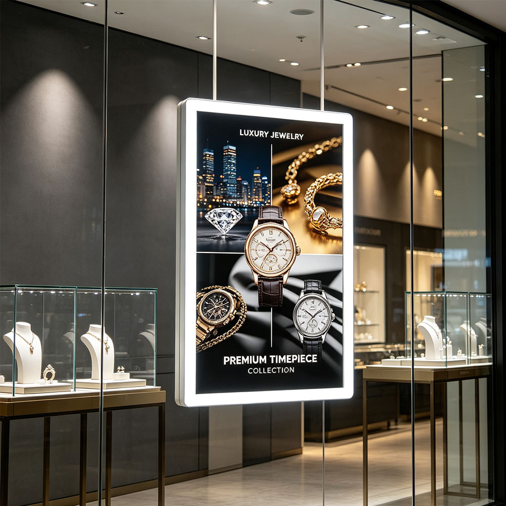 Round Corner Hanging Double-sided Ultra-thin LED Light Box,Adelightbox,Ultra-thin LED Light Box | Round Corner Hanging Double Sided