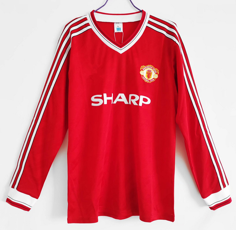 86/88 Manchester United home long sleeve retro Fan version