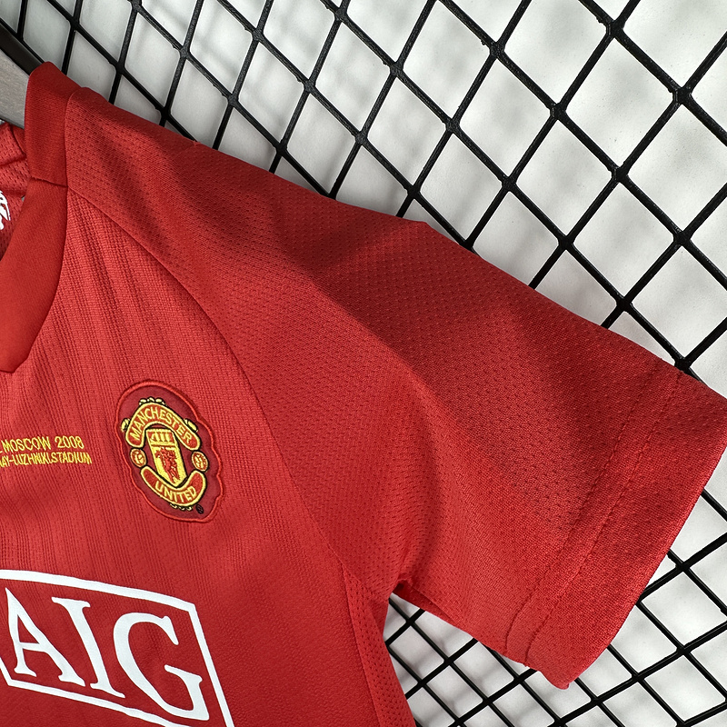 0708 Manchester United home retro Kids kit