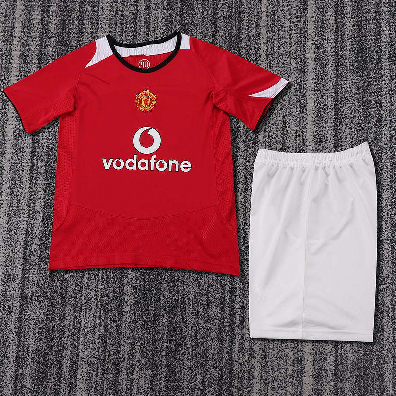 0506 Manchester United home retro Kids kit