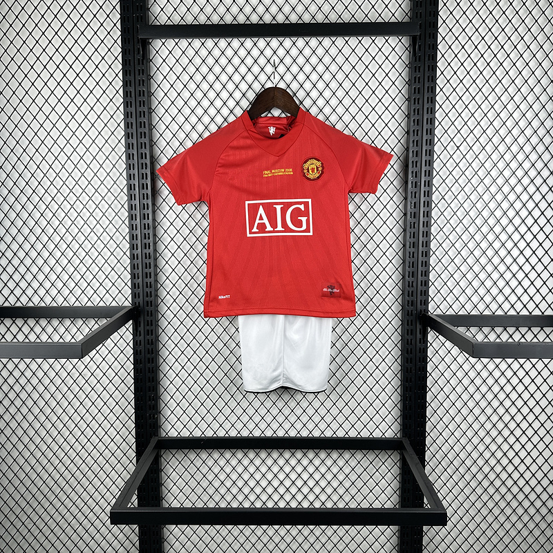 0708 Manchester United home retro Kids kit