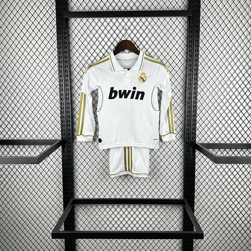 1112 Real Madrid home retro Kids kit Long sleeve