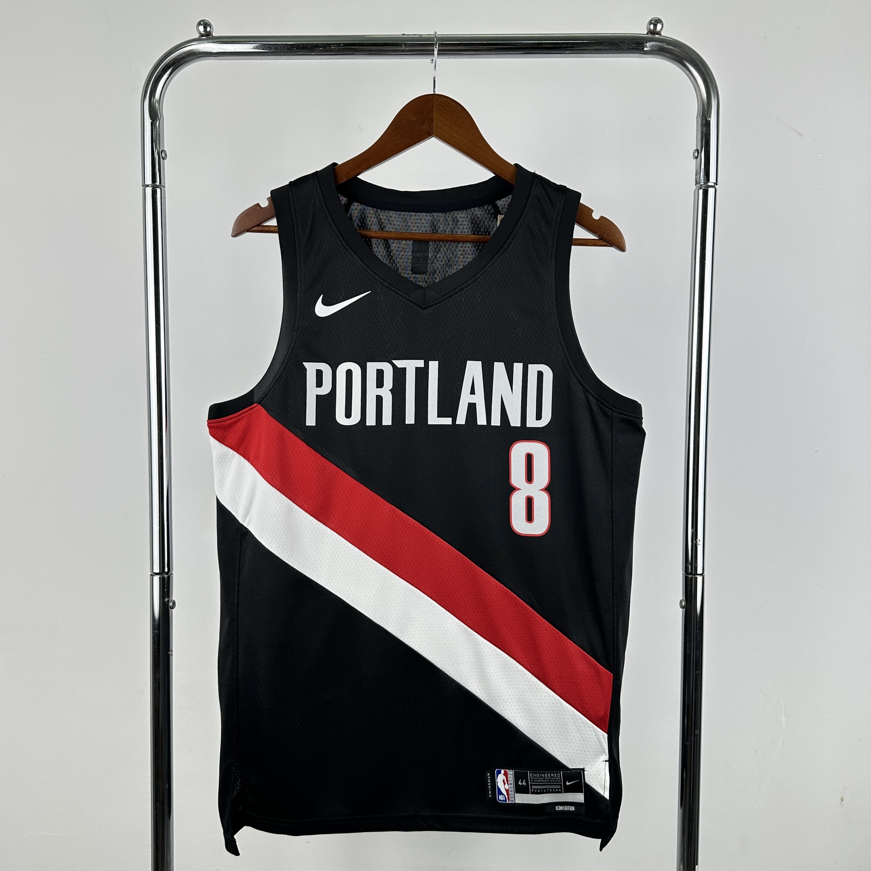 NBA 26 Season Portland Trail Blazers Away black 8-AVDIJA