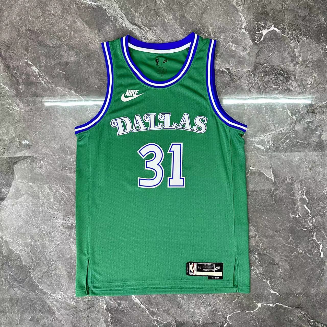 NBA 26 Season Dallas Mavericks Retro green 31-THOMPSON