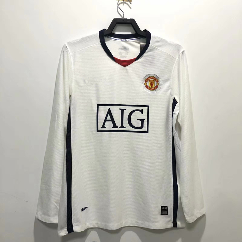 08/09 Manchester United away long sleeve retro Fan version
