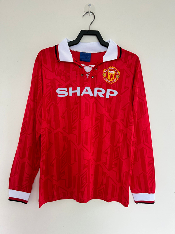 92/94 Manchester United home long sleeve retro Fan version