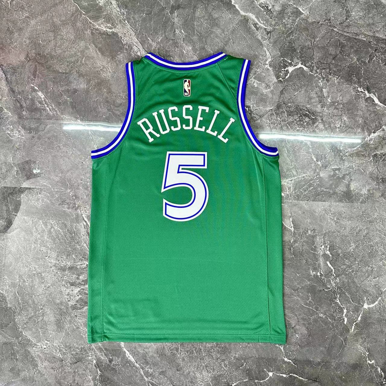 NBA 26 Season Dallas Mavericks Retro green 5-RUSSELL