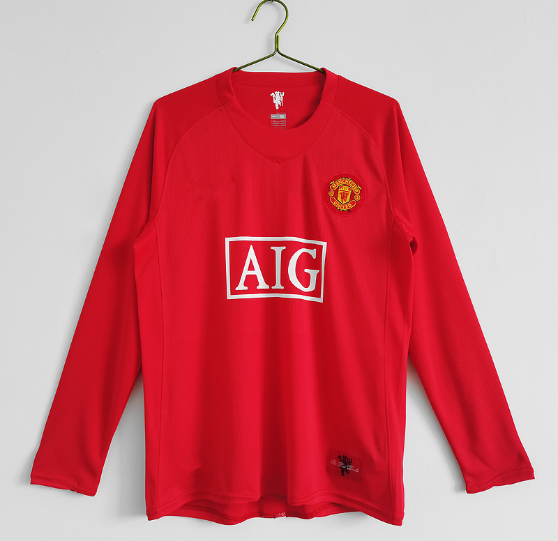 07/08 Manchester United home long sleeve retro Fan version