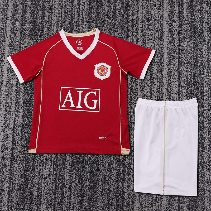 0607 Manchester United home retro Kids kit