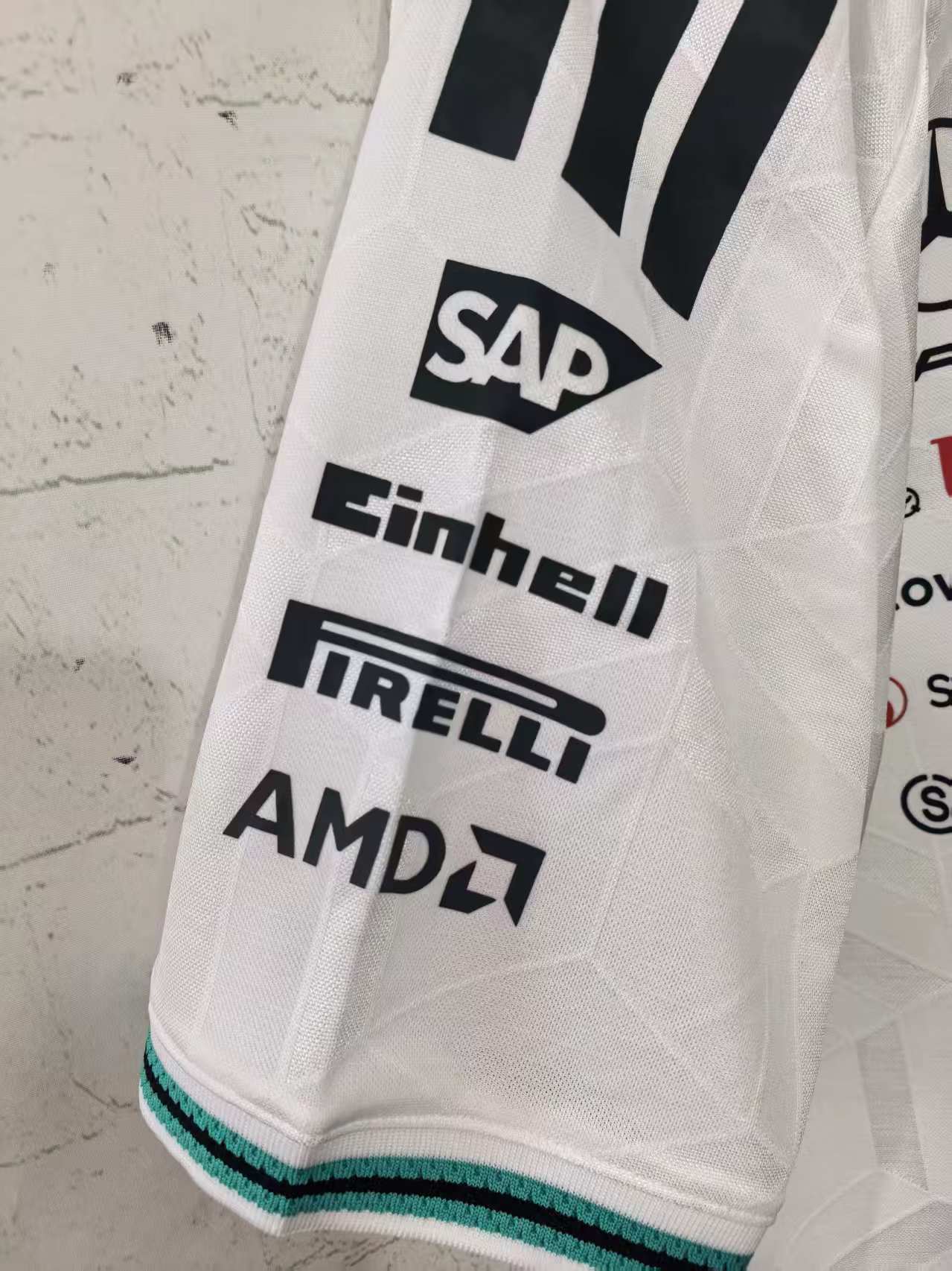 2026 F1 Mercedes-Benz Polo-Collar（white） Racing Shirt