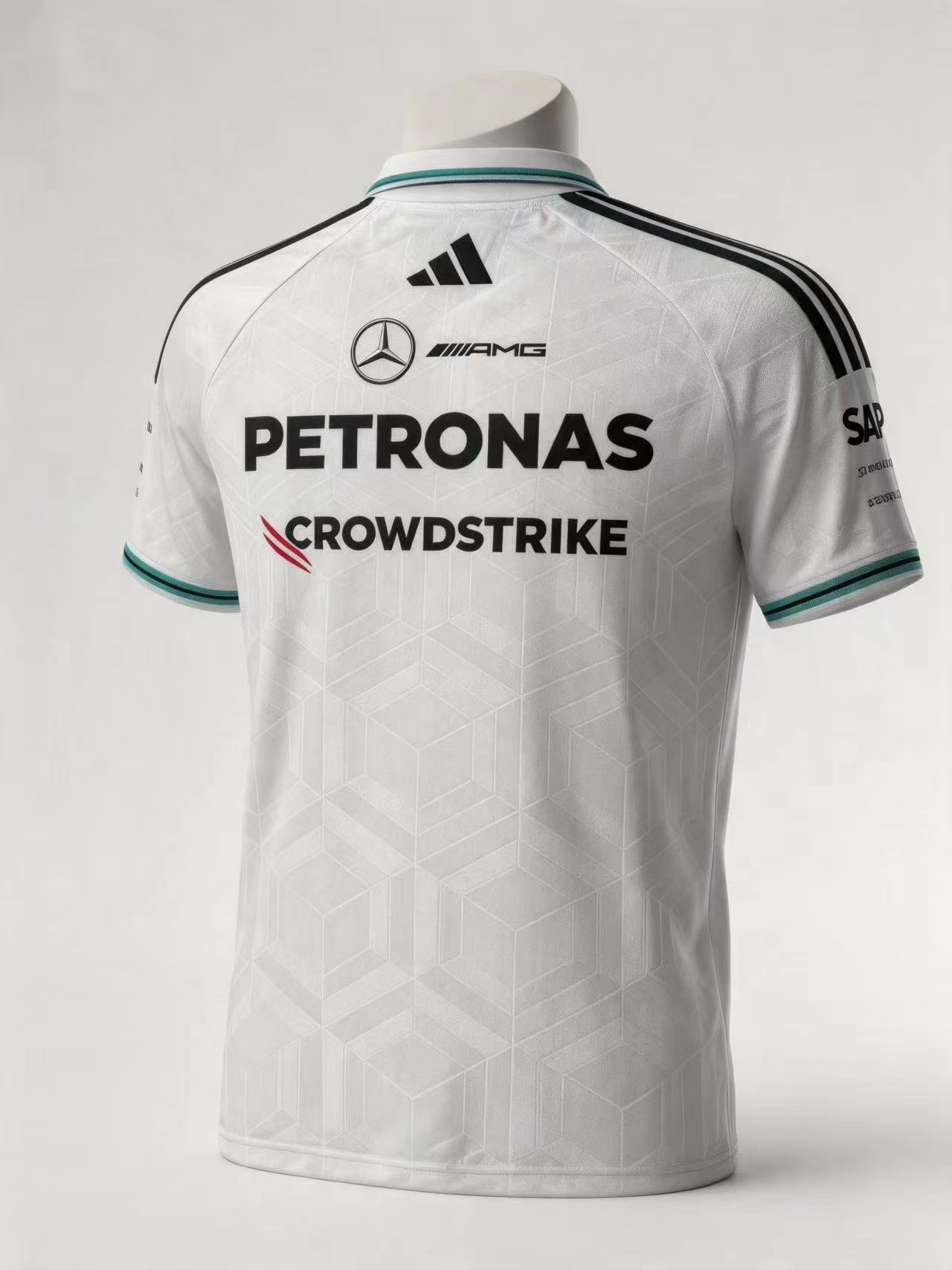 2026 F1 Mercedes-Benz Polo-Collar（white） Racing Shirt