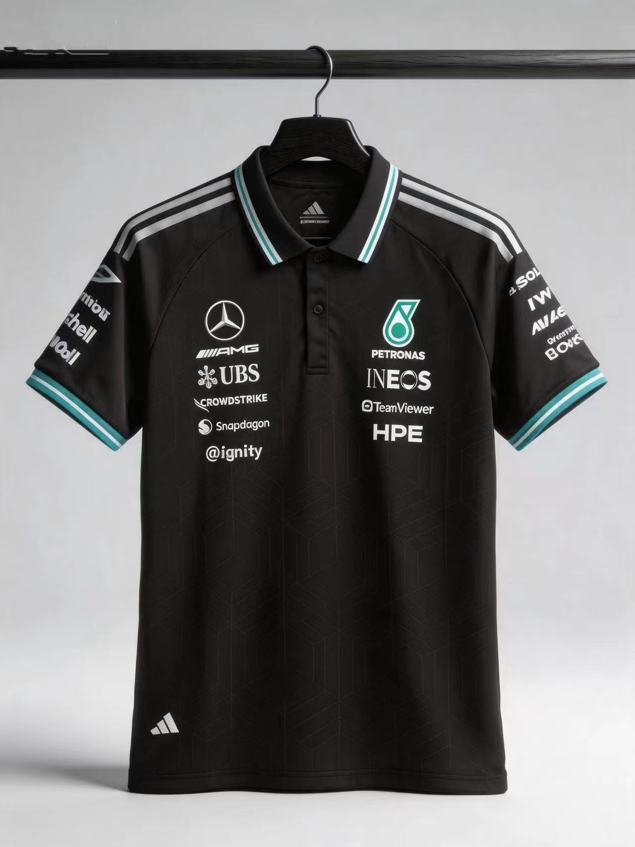 2026 F1 Mercedes-Benz Polo-Collar（black） Racing Shirt