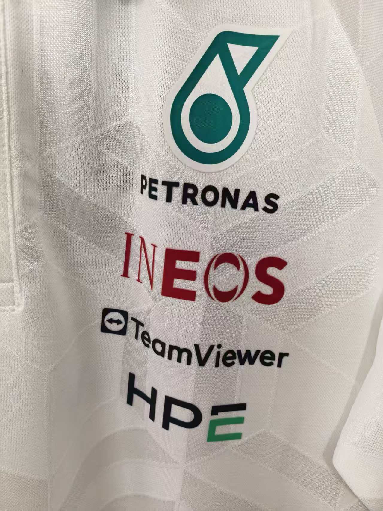 2026 F1 Mercedes-Benz Polo-Collar（white） Racing Shirt