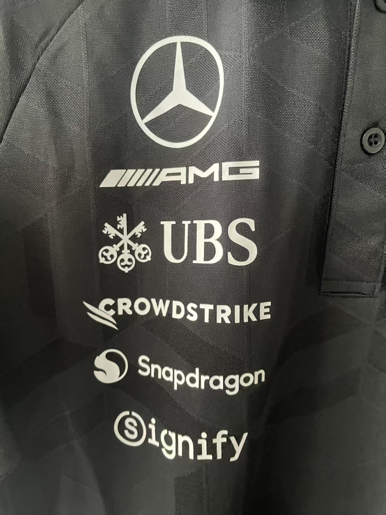 2026 F1 Mercedes-Benz Polo-Collar（black） Racing Shirt