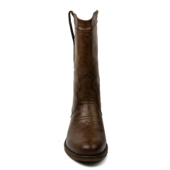 2020 New lady long boots with brushed PU in embroidery design